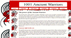 Desktop Screenshot of 1001ancientwarriors.org