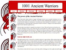 Tablet Screenshot of 1001ancientwarriors.org